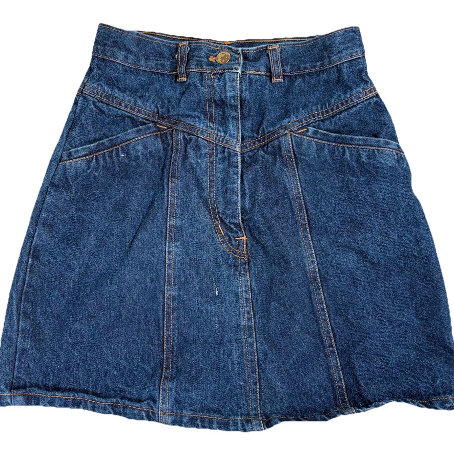 Sanroy Denim Skirt Blue Girl’s 12 Cinch Mini Vintage Wash Western Rodeo Jean